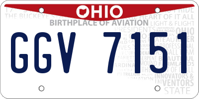 OH license plate GGV7151