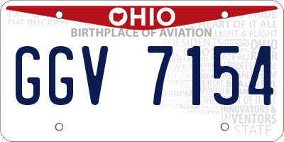OH license plate GGV7154
