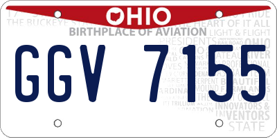 OH license plate GGV7155