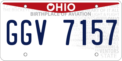 OH license plate GGV7157