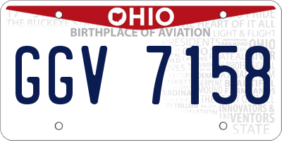 OH license plate GGV7158