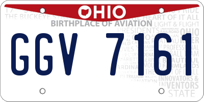 OH license plate GGV7161