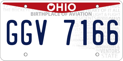 OH license plate GGV7166