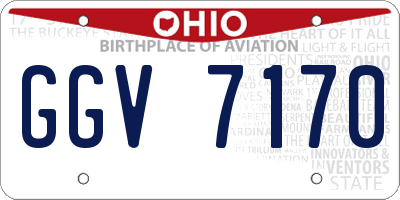 OH license plate GGV7170