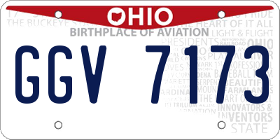 OH license plate GGV7173