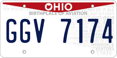 OH license plate GGV7174