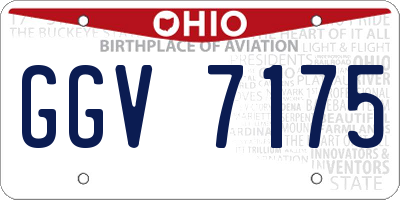 OH license plate GGV7175