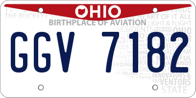 OH license plate GGV7182