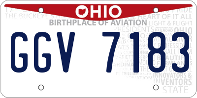 OH license plate GGV7183
