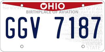 OH license plate GGV7187