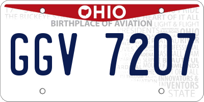 OH license plate GGV7207