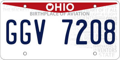 OH license plate GGV7208