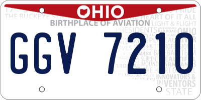 OH license plate GGV7210