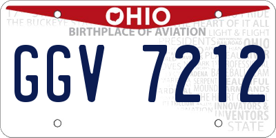 OH license plate GGV7212