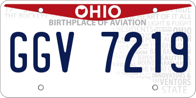 OH license plate GGV7219