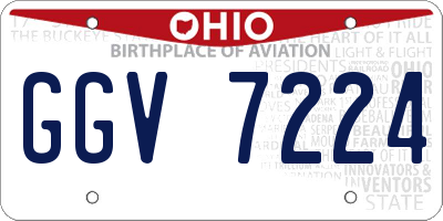 OH license plate GGV7224