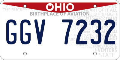 OH license plate GGV7232