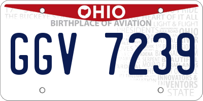 OH license plate GGV7239
