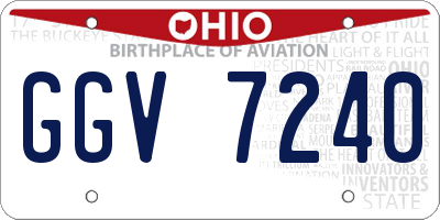 OH license plate GGV7240