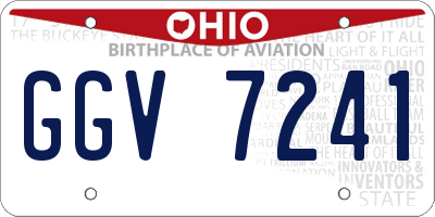 OH license plate GGV7241