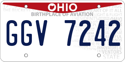 OH license plate GGV7242