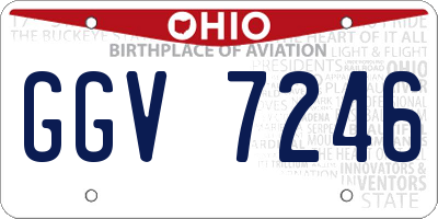 OH license plate GGV7246