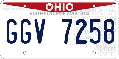 OH license plate GGV7258