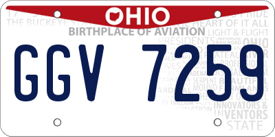 OH license plate GGV7259