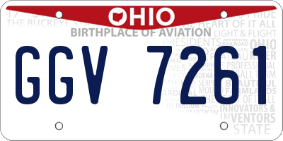 OH license plate GGV7261