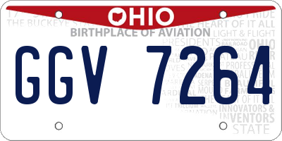 OH license plate GGV7264