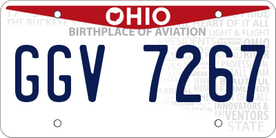OH license plate GGV7267