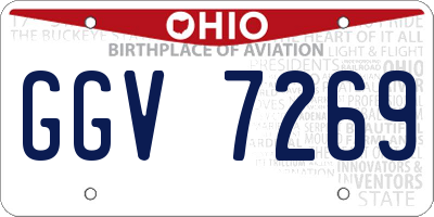 OH license plate GGV7269