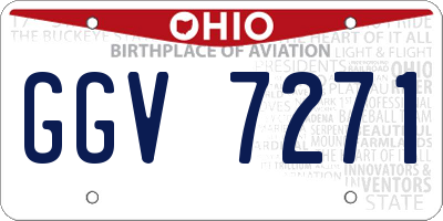 OH license plate GGV7271