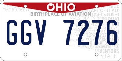 OH license plate GGV7276