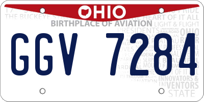 OH license plate GGV7284