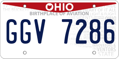 OH license plate GGV7286