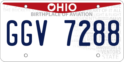 OH license plate GGV7288