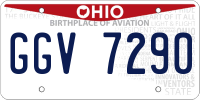 OH license plate GGV7290