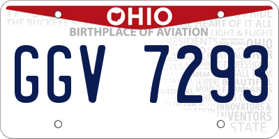 OH license plate GGV7293