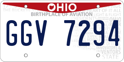 OH license plate GGV7294