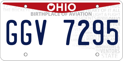 OH license plate GGV7295