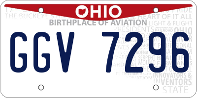 OH license plate GGV7296