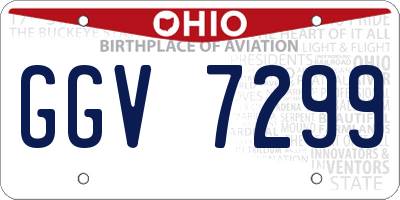 OH license plate GGV7299