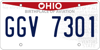 OH license plate GGV7301