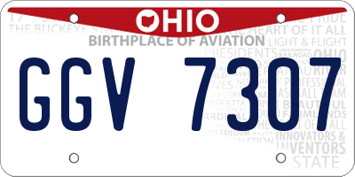 OH license plate GGV7307