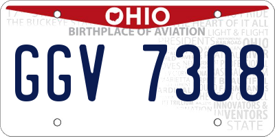 OH license plate GGV7308