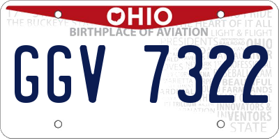 OH license plate GGV7322