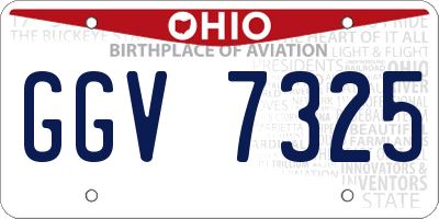 OH license plate GGV7325