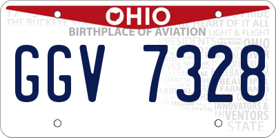 OH license plate GGV7328