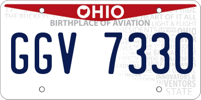 OH license plate GGV7330